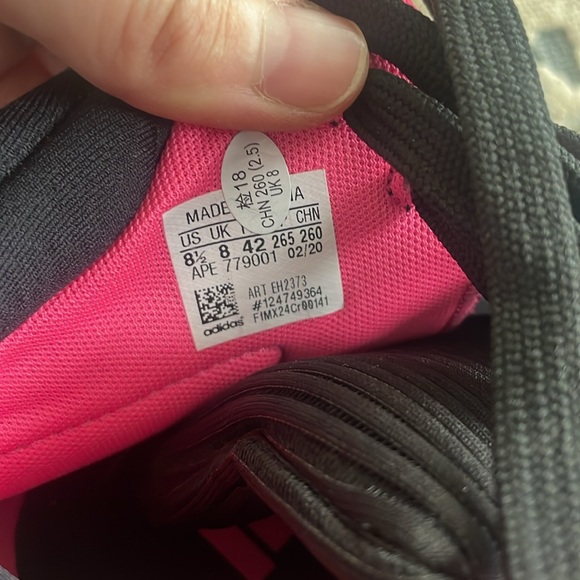 Adidas teal, black and pink high tops. M 8.5 - Picture 6 of 6